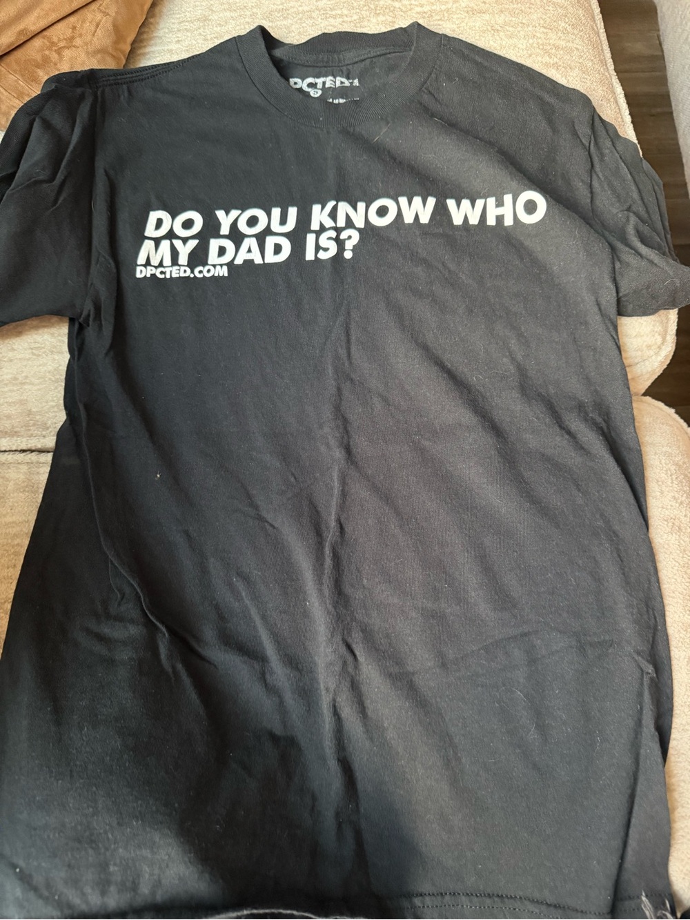 Kids Black Graphic Tee - "Do You Know Who My Dad Is?"
